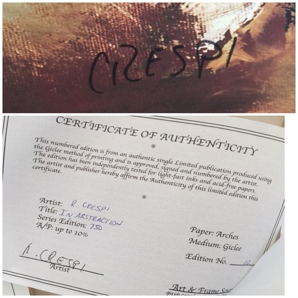 Ruben Crespi 52”x 40” In Abstraction Signed Lmt Edition Art - Picture 5 of 8